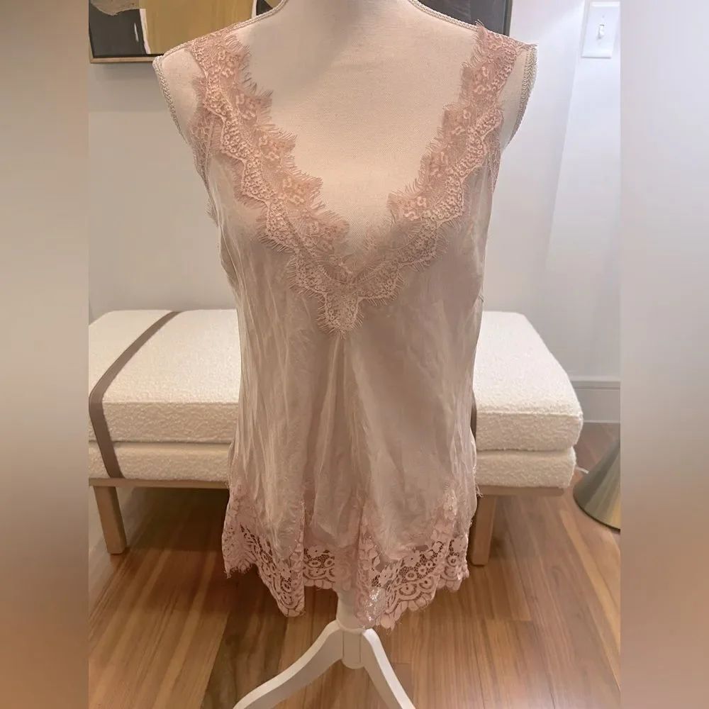 jacqueline B new collection dusty Rose lace camisole size S/M